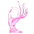 thumbnail image 4 of Pink Hand Model Jewelry Holder for Decoration Safe and Gentle Plastic Craft, 4 of 4