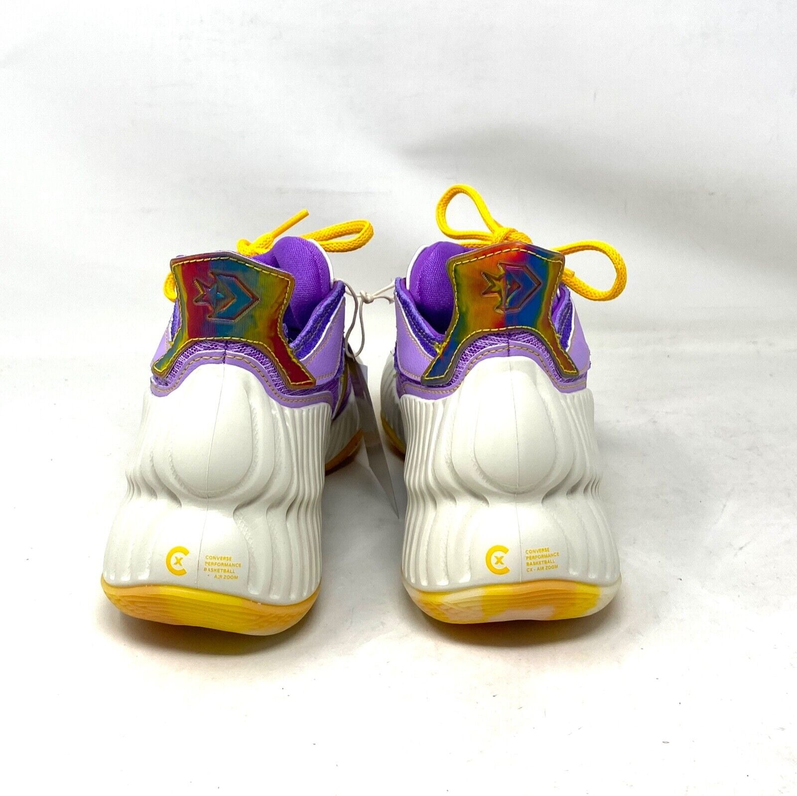 Vintage 80's Converse Weapon White Yellow Purple Sneaker