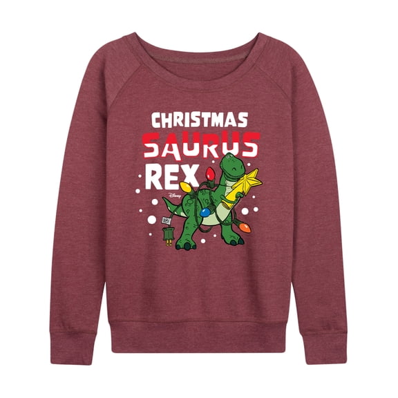 Toy Story - Christmas Saurus Rex - Women's Lightweight French Terry Long Sleeve Shirt