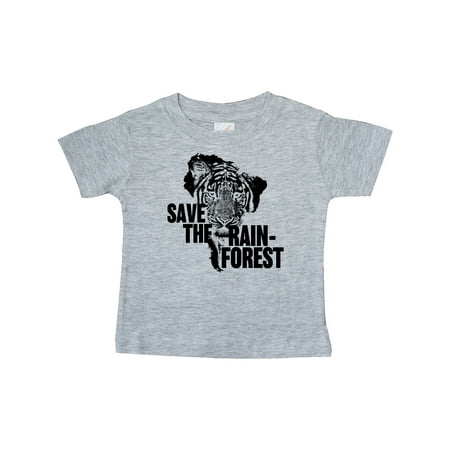 

Inktastic Save the Rainforest Tiger with South America Silhouette Gift Baby Boy or Baby Girl T-Shirt