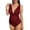 #02 Wine, variant on TGPMGRZ Women's Maternity One Piece Swimsuit Adjustable Straps V Neck Bathing Suit Swimwear #02 , Size L