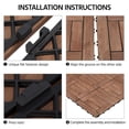 thumbnail image 3 of 27PCS Patio Deck Tiles, Interlocking Wood Composite Decking, Versatile Floor Tiles 12 x 12in Brown for Patio, Balcony, Bathroom, Indoor and Outdoor, 3 of 5