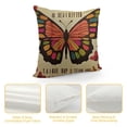 thumbnail image 4 of JEUXUS Inspirational Quotes Throw Pillow Cover, Sofa Home Bed Decor Butterfly Wildflower Study Couch Case,  Pillowcase Gift for School Counseling Office Bedroom Living Room Reading Room, 4 of 5
