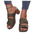thumbnail image 4 of Zapatillas de tacón grueso de tacón alto de nuevo estilo, zapatillas de mujer con plataforma de boca de pescado Wmkox8yii hj789, 4 of 9