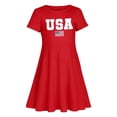 thumbnail image 4 of Girls Patriotic Short Sleeve Dress With Round Neck For Celebration And Daily Wear Stylish Girls Dress Suitable For Festival Day And Events, 4 of 4