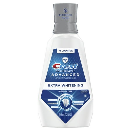 Crest Pro-Health Advanced Mouthwash, Alcohol Free, Extra Whitening, Energizing Mint Flavor, 946 mL (32 fl (Best Crest Whitening Mouthwash)