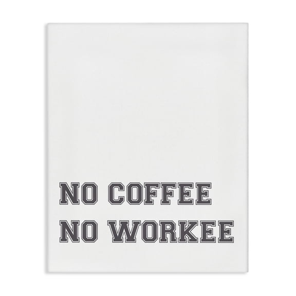 Stupell Industries Eclectic Funny No Coffee Phrase Canvas Art, 16 x 20, by Lil' Rue