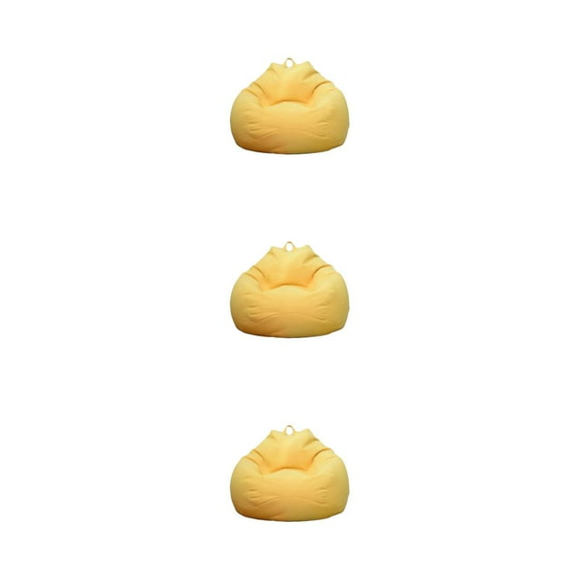 Matsuzay Puff Sofa - Asientos elegantes y cómodos para la sala de estar Funda para silla con estilo Lazy Sofa Chair Bag Beanbag Puf AMARILLO Type1 NO1
