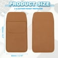 thumbnail image 2 of Uxcell 2 Pack Leather Pocket Protector, MultiPurpose Pen Pocket Protector Pen Holder Organizer Pouch Pencil Sleeve for Heavy Duty Shirts Lab Coats Pointers Notes Card Office, Brown, 2 of 6