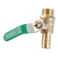 thumbnail image 1 of Barb G3/8"macho A 8/10/12 Mm Válvula De Bola De Lengüeta Para Manguera Manija De Palanca Verde Válvula De Latón Grueso 12 Mm, 1 of 7