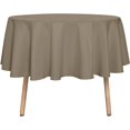 thumbnail image 1 of LAICAIW Round Tablecloth-48 Inch-Water Resistant Spill Proof Washable Polyester Table Cloth Decorative Fabric Table Cover for Dining Table, Buffet Parties and Camping, Taupe, 1 of 7