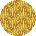 thumbnail image 1 of Ahgly Company Machine Washable Indoor Round Transitional Neon Orange Area Rugs, 7' Round, 1 of 7