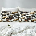 thumbnail image 3 of Erosebridal Vintage Train Comforter Cover Full, Railway Bedding Full Size, Steam Engine Decor, Reversible 3 Pieces（No Comforter）, 3 of 7