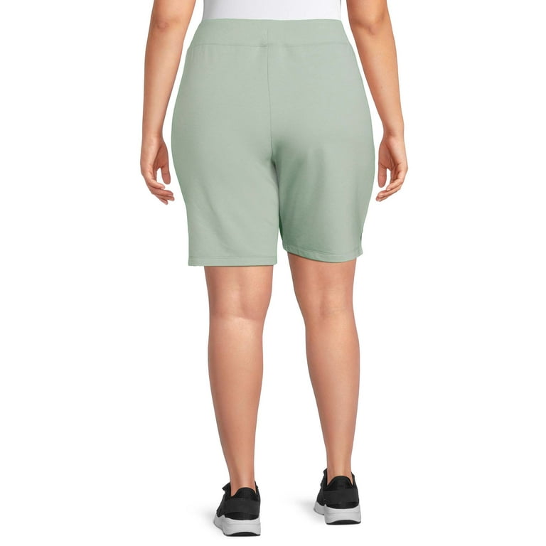 Athletic Works Women's Plus Size Bermuda Shorts, 2-Pack 