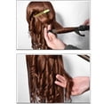 thumbnail image 4 of Cabeza de maniquí americano cabeza de maniquí de pelo Real para peinar con maquillaje 20 pulgadas, 4 of 4