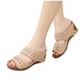 thumbnail image 3 of VerPetridure Women's Sandals Summer Casual Plus Size Hollow Open Toe Wedges Roman Sandals, 3 of 3
