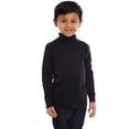 thumbnail image 3 of Leveret Solid Turtleneck 100% Cotton (6 Years, Navy), 3 of 3