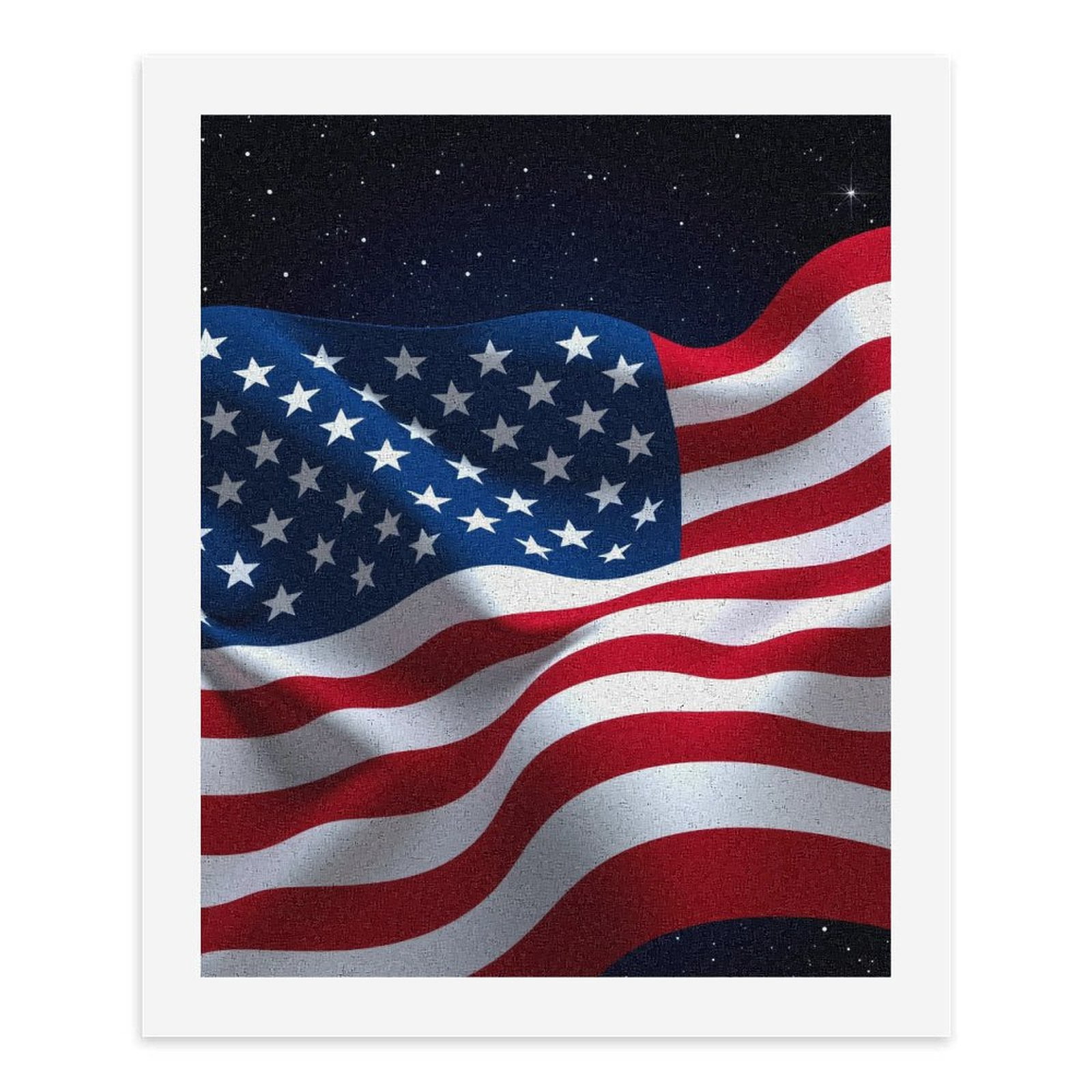 Paint by Numbers Kit for Adults, Stars Stripes Night Sky Flag Paint by Numbers, Easy Paint by Numbers Kit for Adults Beginner, DIY Adult Paint by Number Kits on Canvas, Home Decor