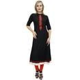 thumbnail image 2 of Atasi A-Line Kurti Black Salwar Kameez Straight Suit Set With Dupatta Dress - 12, 2 of 9