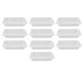 thumbnail image 1 of Fiambrera desechable para microondas, contenedor de comida Rectangular transparente desechable con tapa, 500ML, 10 Uds., 1 of 5