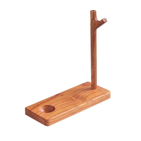 Wooden tobacco pipe stand for long pipes with 1 slot. Wooden simple pipe holder. Handmade universal for family home.