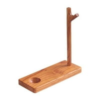 Wooden tobacco pipe stand for long pipes with 1 slot. Wooden simple pipe holder. Handmade universal for family home.