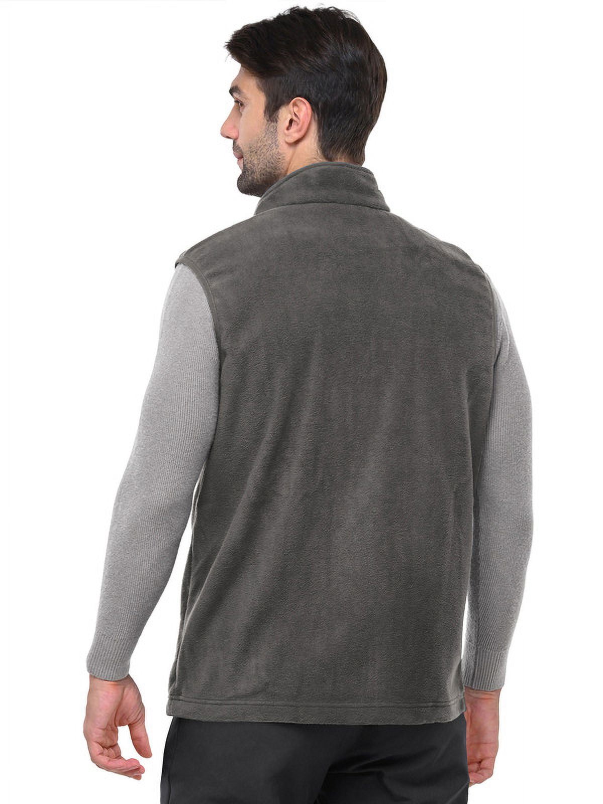 Off Road Ventures Mens Fleece Vest Lightweight Outerwear Zip Up Golf Running Sleeveless Vest With Pockets for Hiking Travel