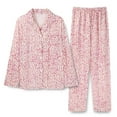 thumbnail image 2 of Stamzod 2 Piece Womens Pajama Set Clearance Comfy Sets Fashion Print Long Sleeve Lapel Tops Long Pants Pocket With Button Lounge Sets, 2 of 3