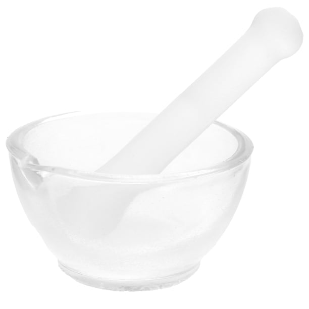 EeaseMX Juego de mortero y maja de cristal para cocina, hogar, restaurante (60 mm)