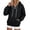 Black, variant on Women's Lace Up Hoodie, Long Sleeve Pullover Hooded Sweatshirt with Kangaroo Pocket for Casual Everyday Wear