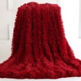 thumbnail image 2 of ANMINY Faux Fur Blanket Soft Warm Reversible Fluffy Bed Sofa Couch Throw Twin Shaggy Blanket, 2 of 6