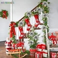 thumbnail image 3 of BadPiggies 12Pcs Christmas Glitter Poinsettia Flowers Tree Hanging Ornaments Festival Xmas Décor, 3 of 10