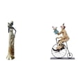 thumbnail image 1 of Figura de mujer africana,Estatua de dama tribal africana hecha a mano en una cafetería.,Figuras de payaso,Escultura de payaso como adorno de mesa,Colección de estatuillas de payasos adorables, 1 of 8