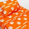 thumbnail image 3 of Clemson Tigers Sheet Set Choose From Sizes and Colors Orange Cotton King 299 and Below, 3 of 5