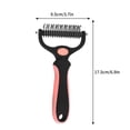 thumbnail image 2 of Deshedding Brush for Dogs and Cats: Undercoat Rake Pet Brush for Long Hair - Dematting Comb Removes Tangles Knots and Loose Fur, Grooming Tool for Thick Coats, 2 of 6