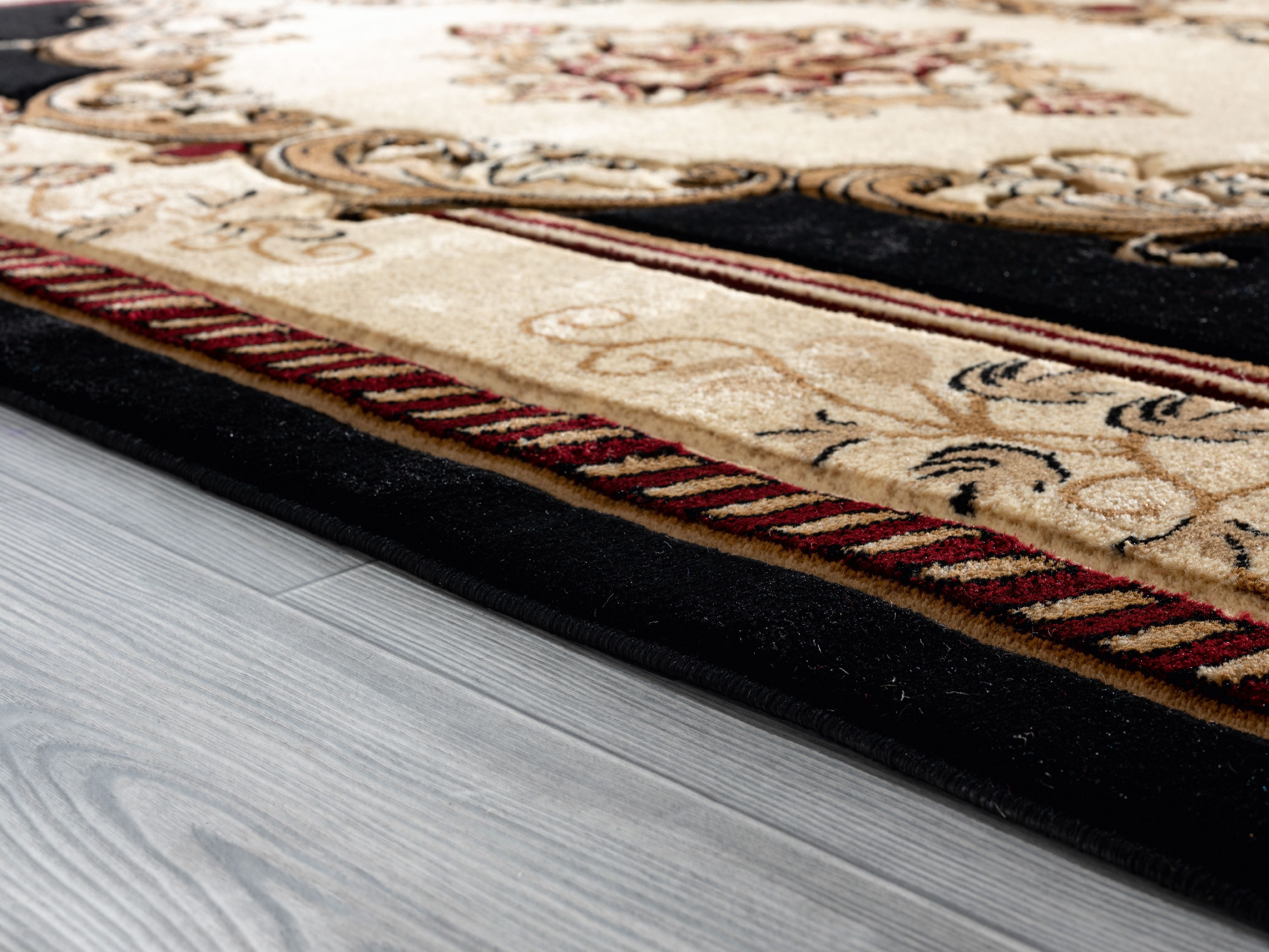 United Weavers Drachma Patras Traditional Medallion Area Rug, Black, 7'10" x 7'10"