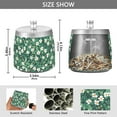 thumbnail image 2 of Yayeee Ashtray with Lid for Cigarette Smokeless Stainless Steel Home Ash Holder, Small White Flowers, 2 of 7