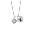 thumbnail image 2 of Delight Jewelry Silvertone Happy Moon Silvertone Script Initial Disc - I - Charm Necklace, 20"+3", 2 of 4