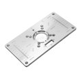 thumbnail image 4 of Placa de enrutador para bancos de carpintería no se oxida resistente al desgaste bujes de orificio central de escala transparente placa de inserción de mesa de enrutador de, 4 of 7