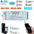 thumbnail image 1 of 2CH WiFi Smart Switch DIY Timer 7-32V 2.4G WiFi+RF433+BT Home Automation Module for Home IFTT,1 * Smart Switch,White, 1 of 8