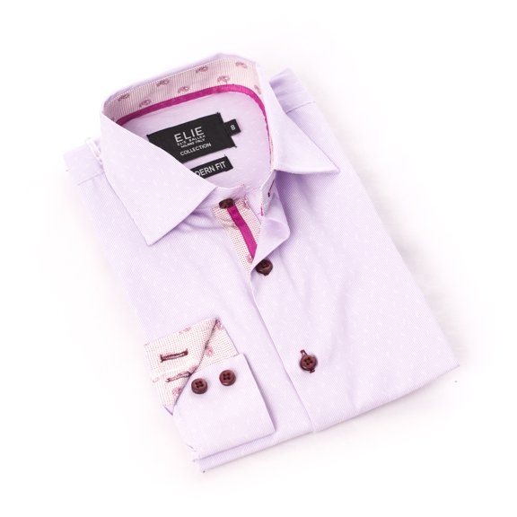 Elie Balleh Pink Pinstripe Premium Boys Button Down Shirt