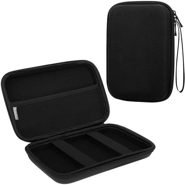 Estuche de transporte para GPS de 5 pulgadas, funda protectora rígida portátil, bolsa de almacenamiento para navegador GPS de automóvil Garmin/Tomtom/Magellan con pantalla de 5 pulgadas, color negro