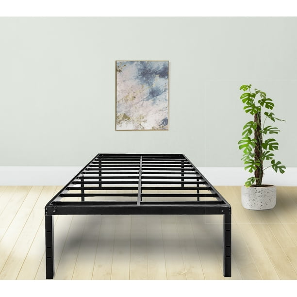 HAAGEEP Platform King Bed Frame 18 inch Tall, No Box Spring Needed