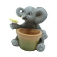 thumbnail image 2 of koolsoo Jardinière Statue d'Éléphant de Jardin Adorable pour Entrée de Pelouse Intérieure et Extérieure avec un Papillon, 2 of 9