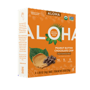 ALOHA Organic Peanut Butter Chocolate Chip Protein Bars - 4 Pack