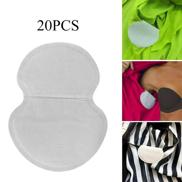Almohadillas de sudor para axilas para mujeres y hombres, almohadillas de sudor para axilas cómodas, no visibles, desechables, protección para axilas 20 piezas Salvador almohadillas para el sudor en las axilas