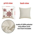 thumbnail image 2 of Kezqiaxn Christmas Pillow Covers 18x18Inch Red Christmas Decorations Snowflake Throw Pillow Covers Xmas Tree Winter Holiday Decor Cushion Case for Sofa Couch, 2 of 2