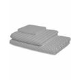 thumbnail image 2 of Grey Geometric Towel Set of 3, Soft Microfiber Bath Towels, Hand Towel, Washcloths, Modern Pure Color Abstract Striped Quick-Dry Absorbent Towels for Bathroom Kitchen Hotel Beach Gym Spa, 2 of 7