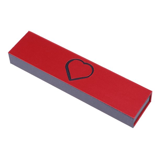 Joyero con diseño de corazón único, caja para collares, caja de almacenamiento para joyas (rojo)