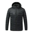 thumbnail image 5 of Levmjia Men's 21-Zone Heated Jacket USB Charging Winter Coat Windproof Nylon Spandex Parka Lightweight Thermal Hooded Jacket 4-Temperature Control Heated Outerwear S-3XL, 5 of 7